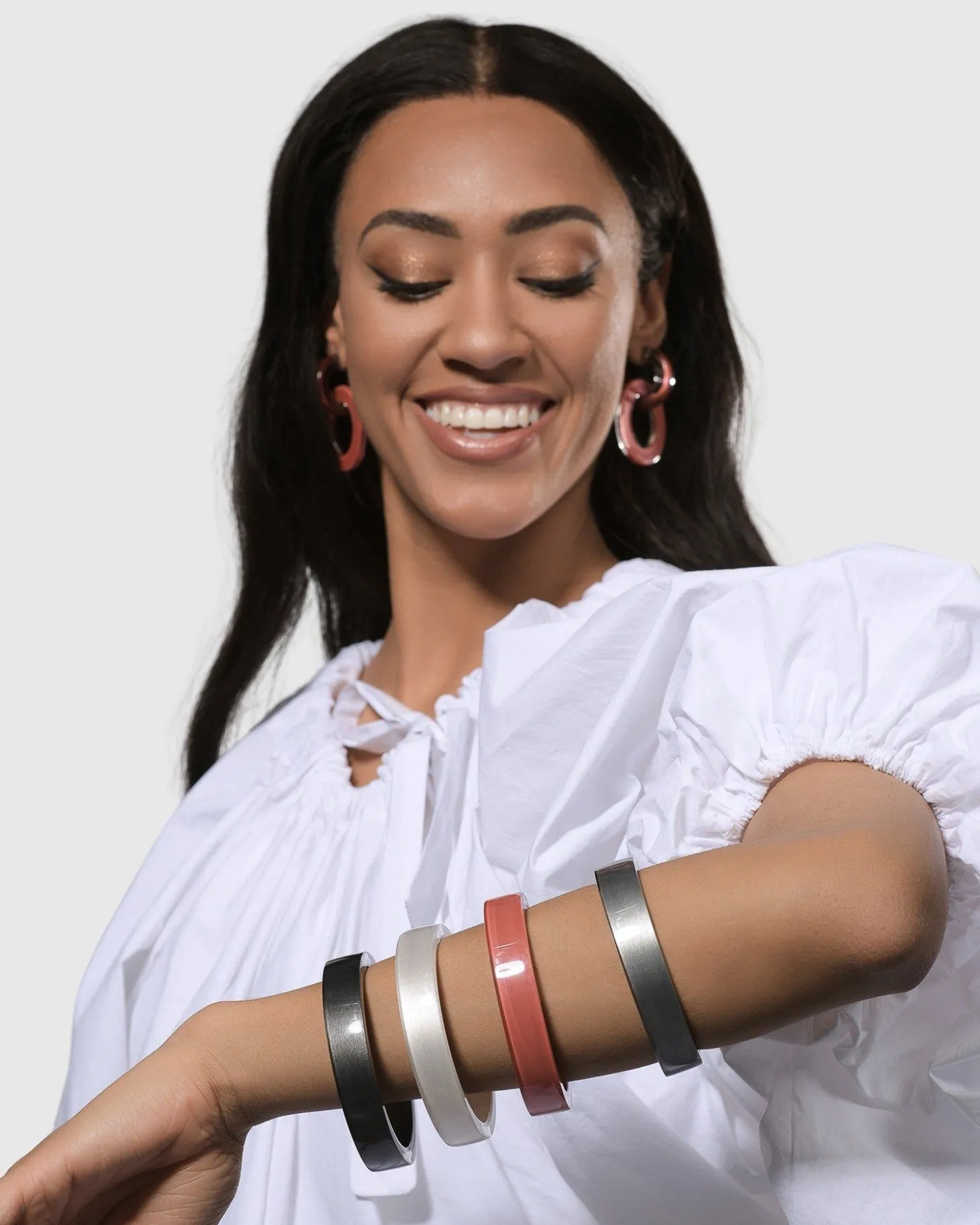 Minimalist Bangle Bracelet, Starlight