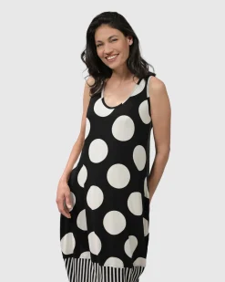 Minnie Sleeveless Midi Dress Mono