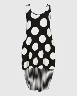 Minnie Sleeveless Midi Dress Mono