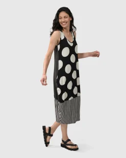 Minnie Sleeveless Midi Dress Mono