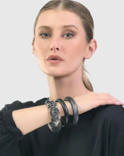Monochrome Bangle Bracelet, Marble