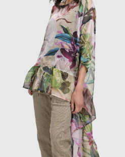 Moonflower Hi Lo Tunic Top, Bouquet