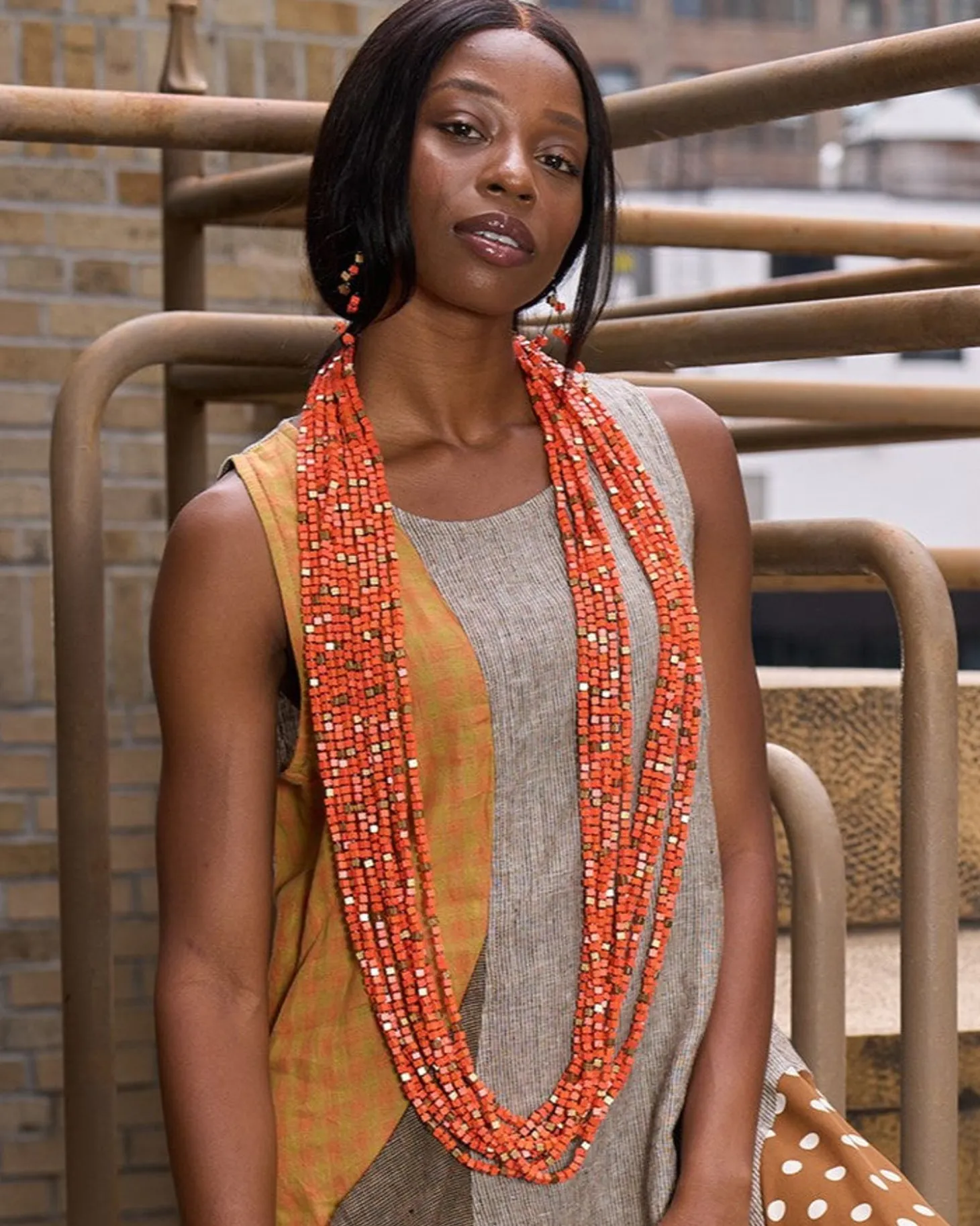 Next Pashmina Necklace, Orange