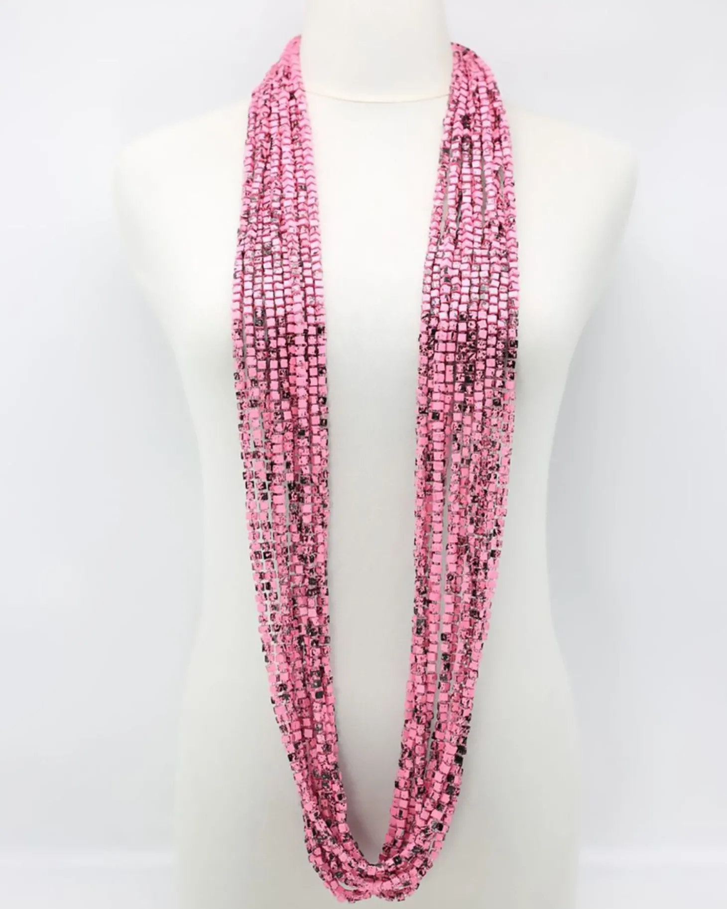 Next Pashmina Necklace, Pink/Black