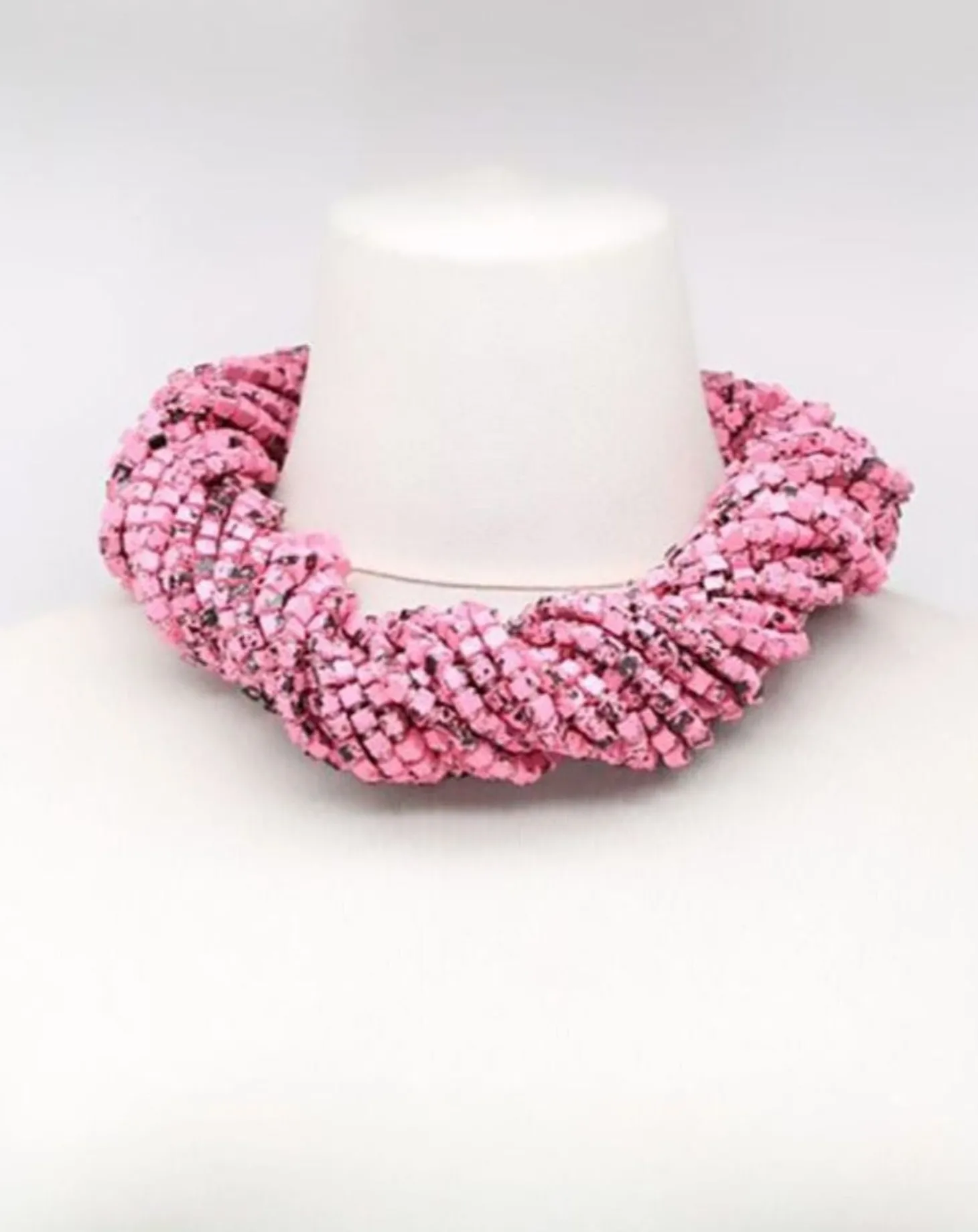 Next Pashmina Necklace, Pink/Black