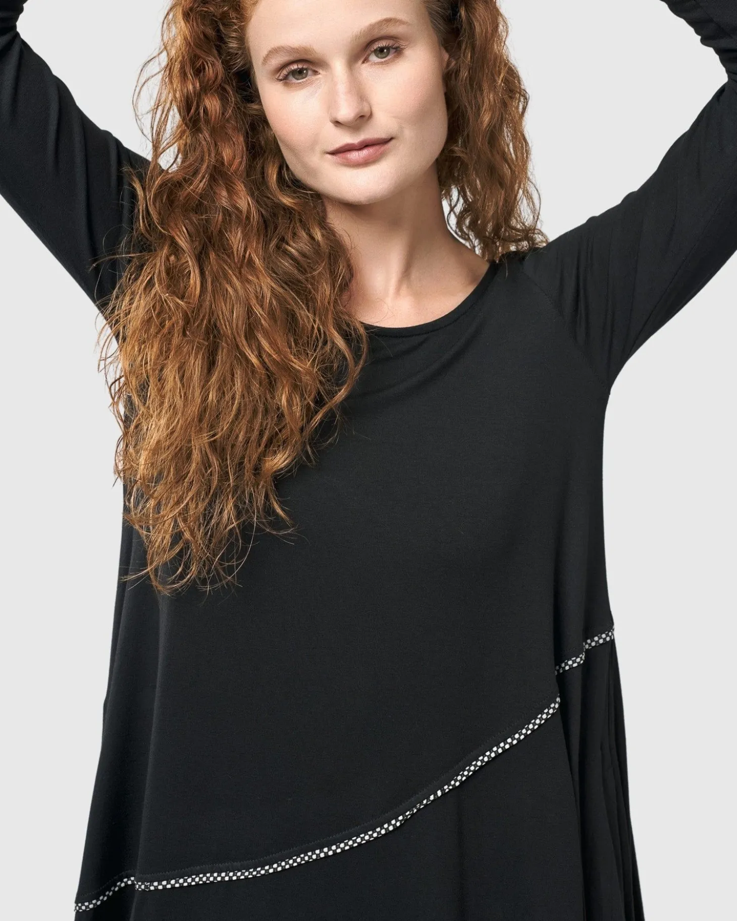 Nightingale Pullover Midi Dress, Black