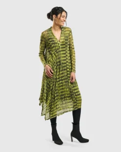 Nirvana A-Line Dress, Yellow