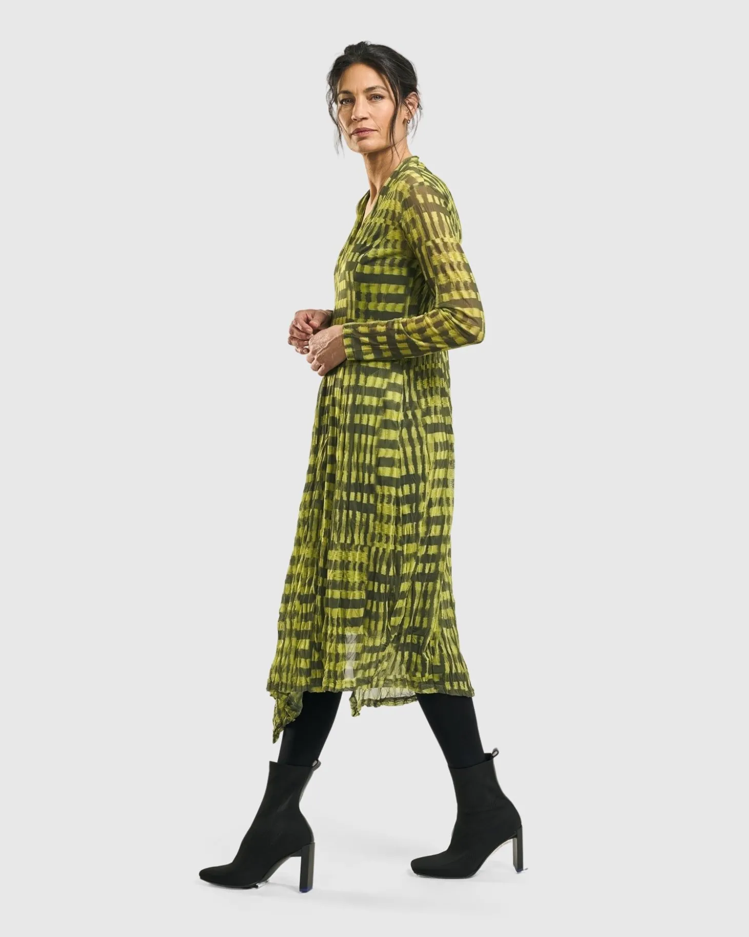 Nirvana A-Line Dress, Yellow