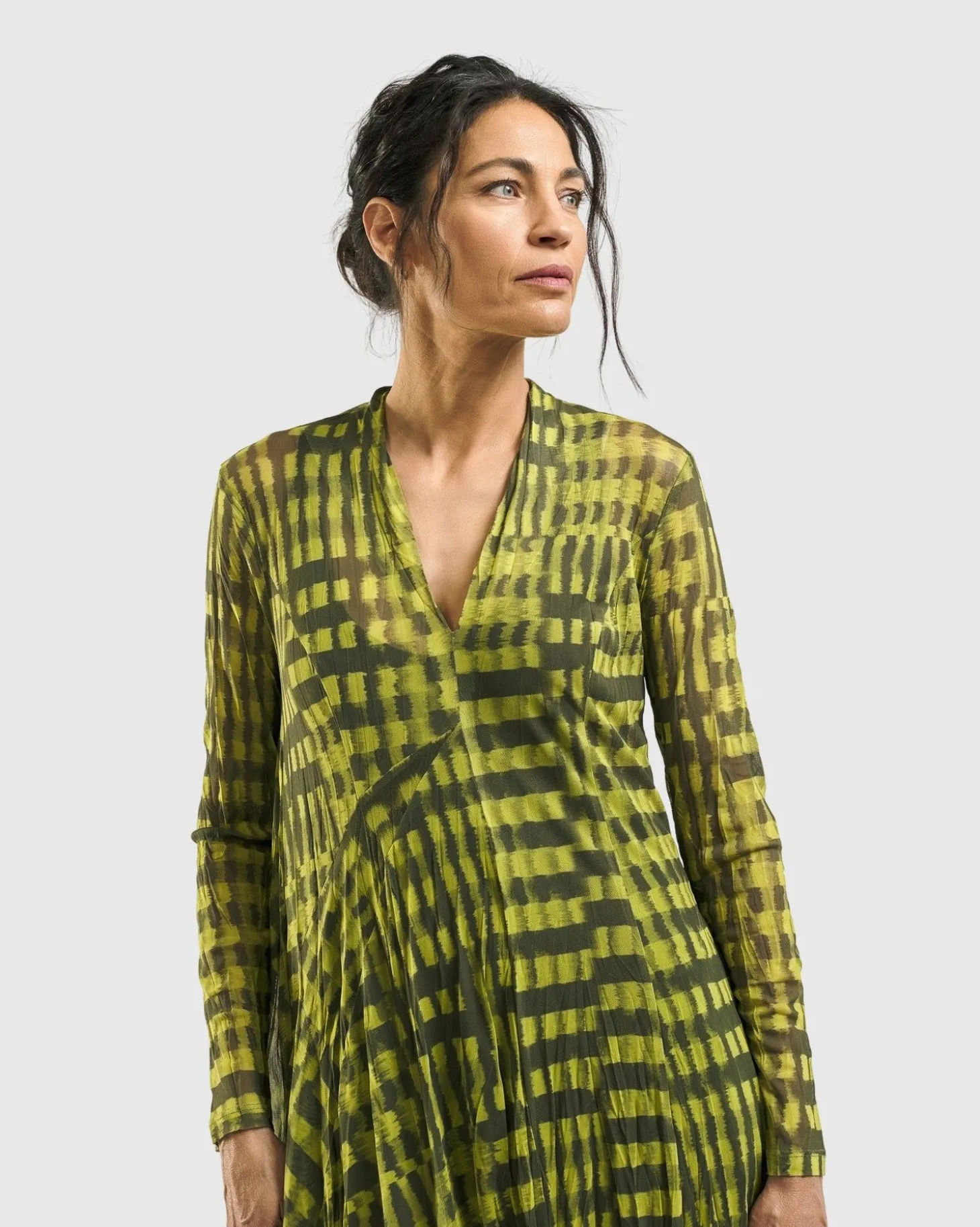 Nirvana A-Line Dress, Yellow