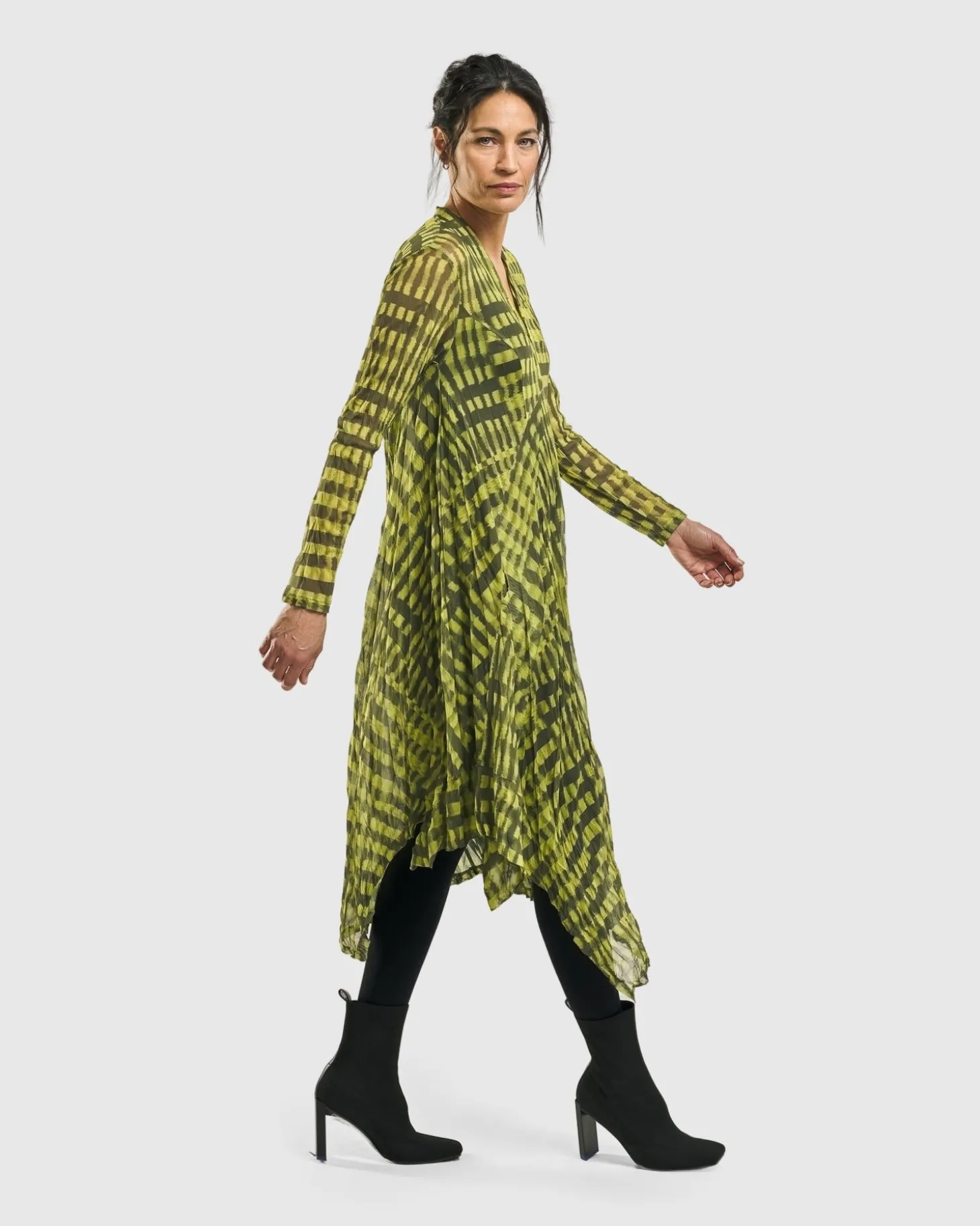 Nirvana A-Line Dress, Yellow