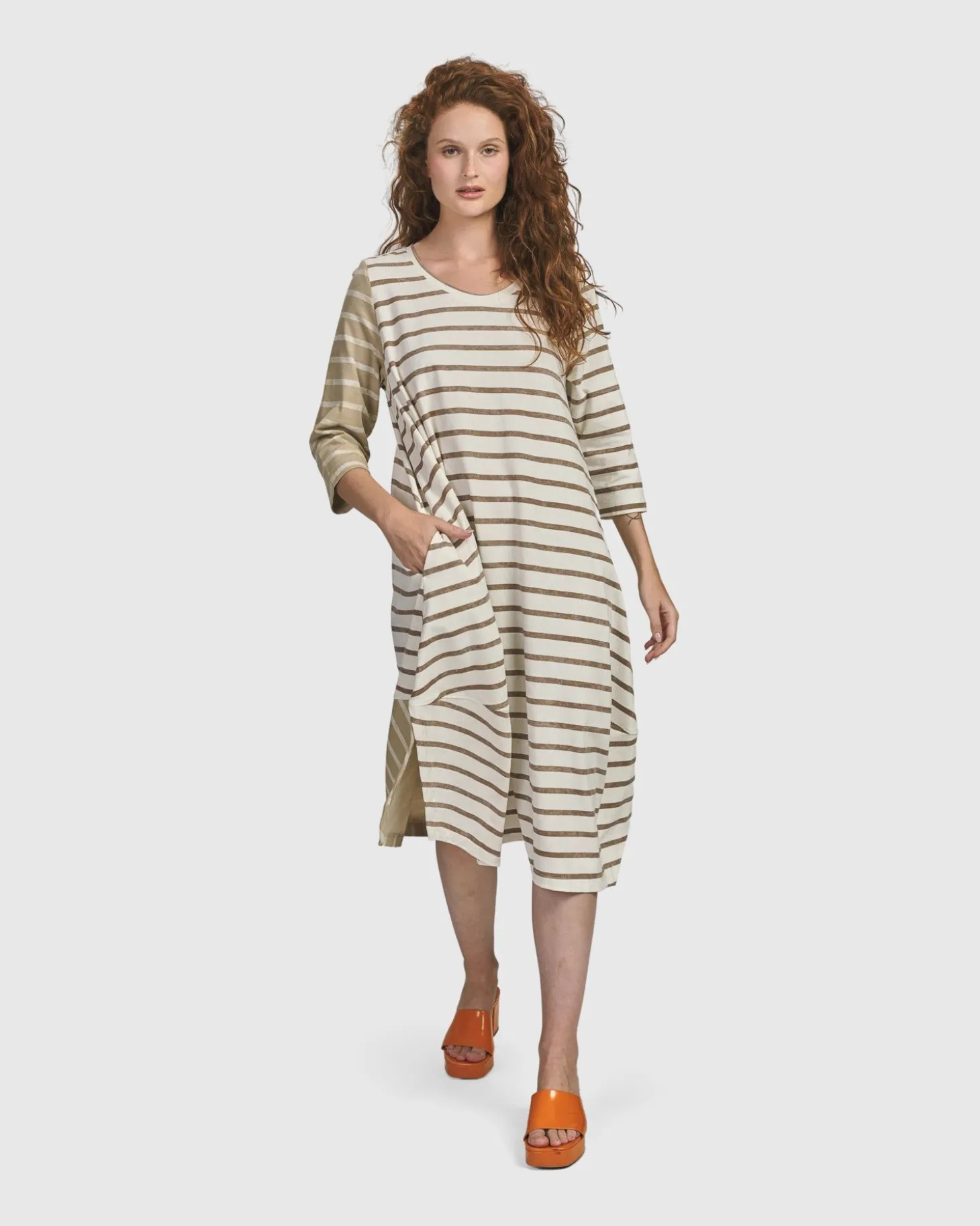 Oasis Caftan Dress, Cream