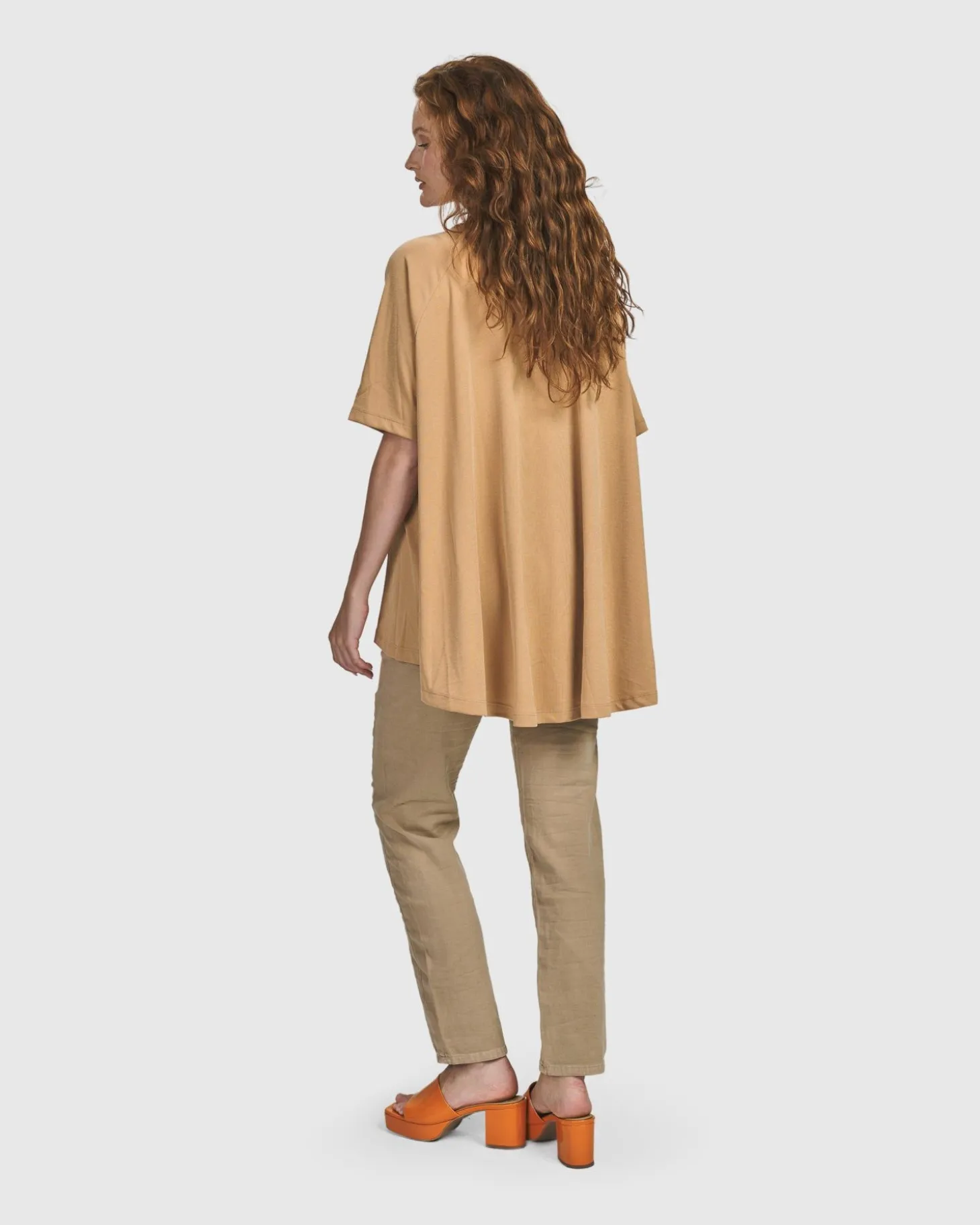 Oasis Colorblock Trapeze Top, Tan