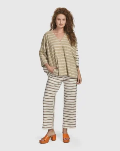 Oasis Slim Pants, Cream