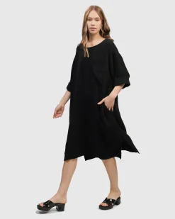 Oasis T-Shirt Dress, Black