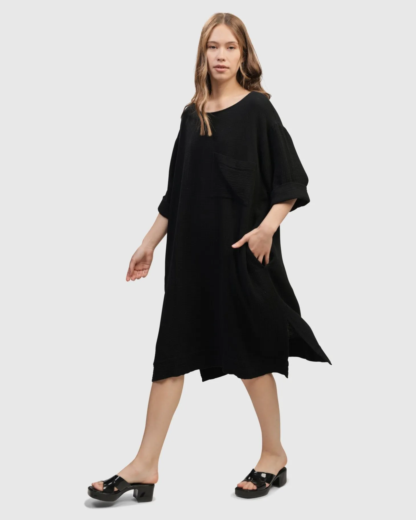Oasis T-Shirt Dress, Black