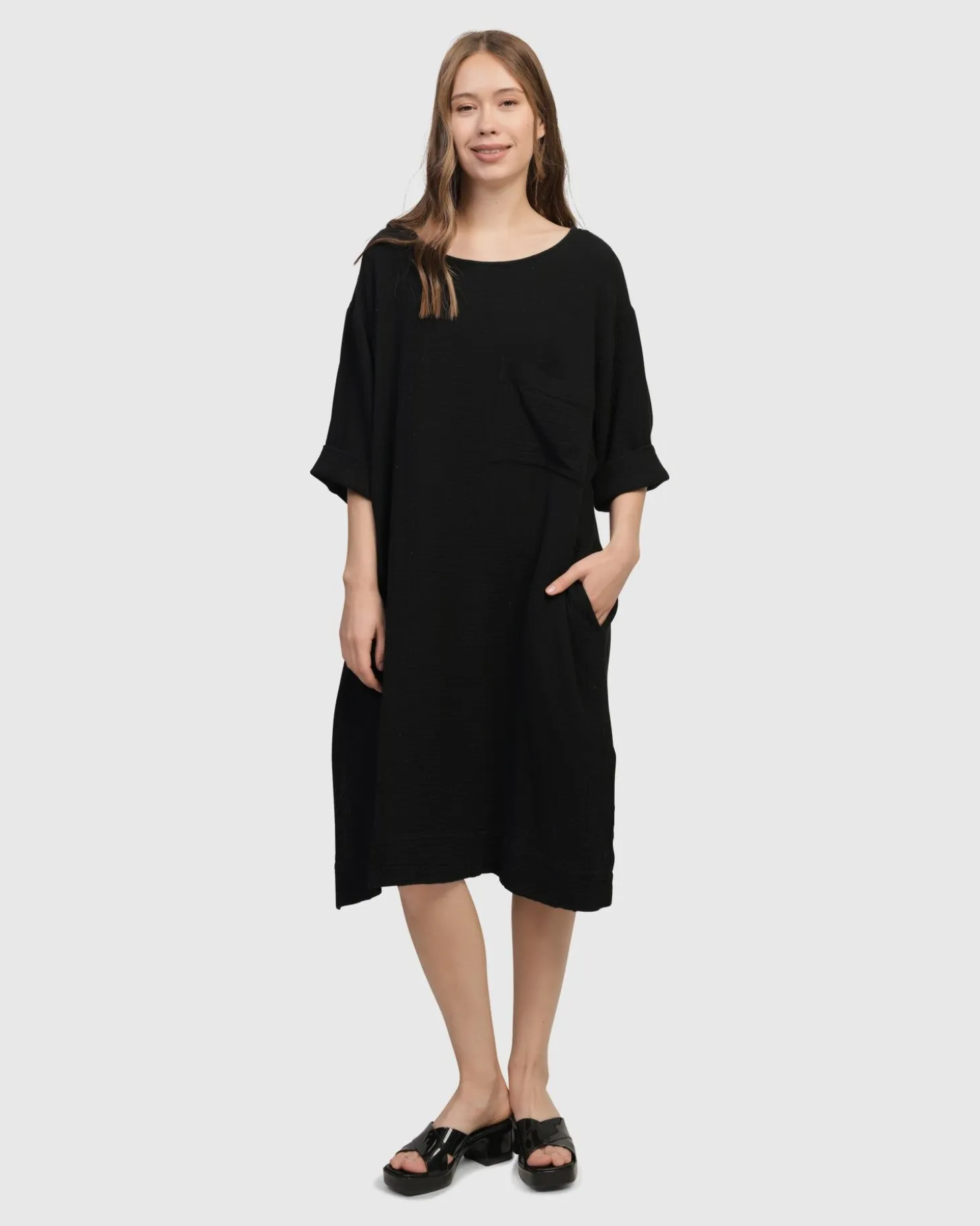 Oasis T-Shirt Dress, Black