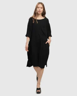 Oasis T-Shirt Dress, Black