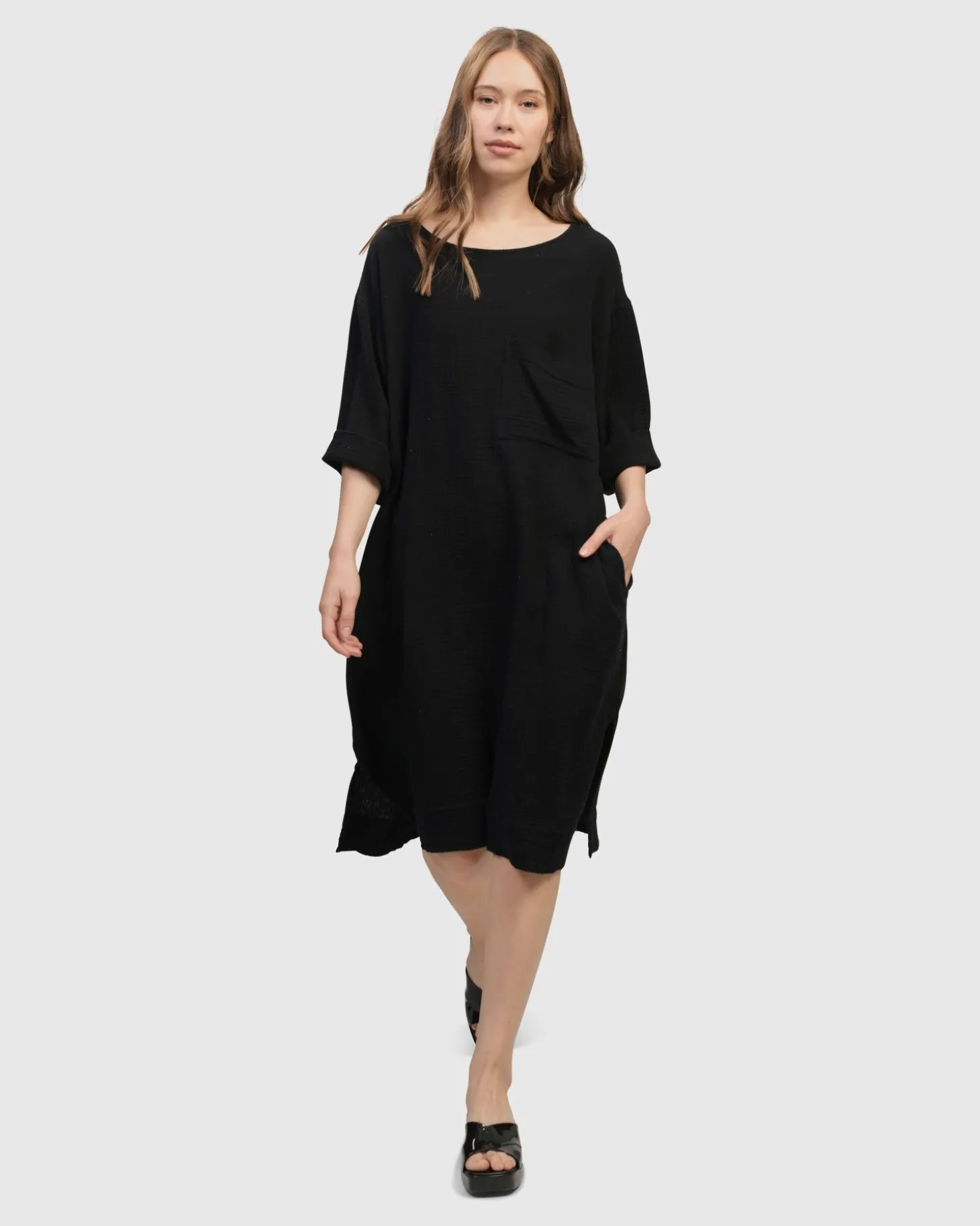 Oasis T-Shirt Dress, Black