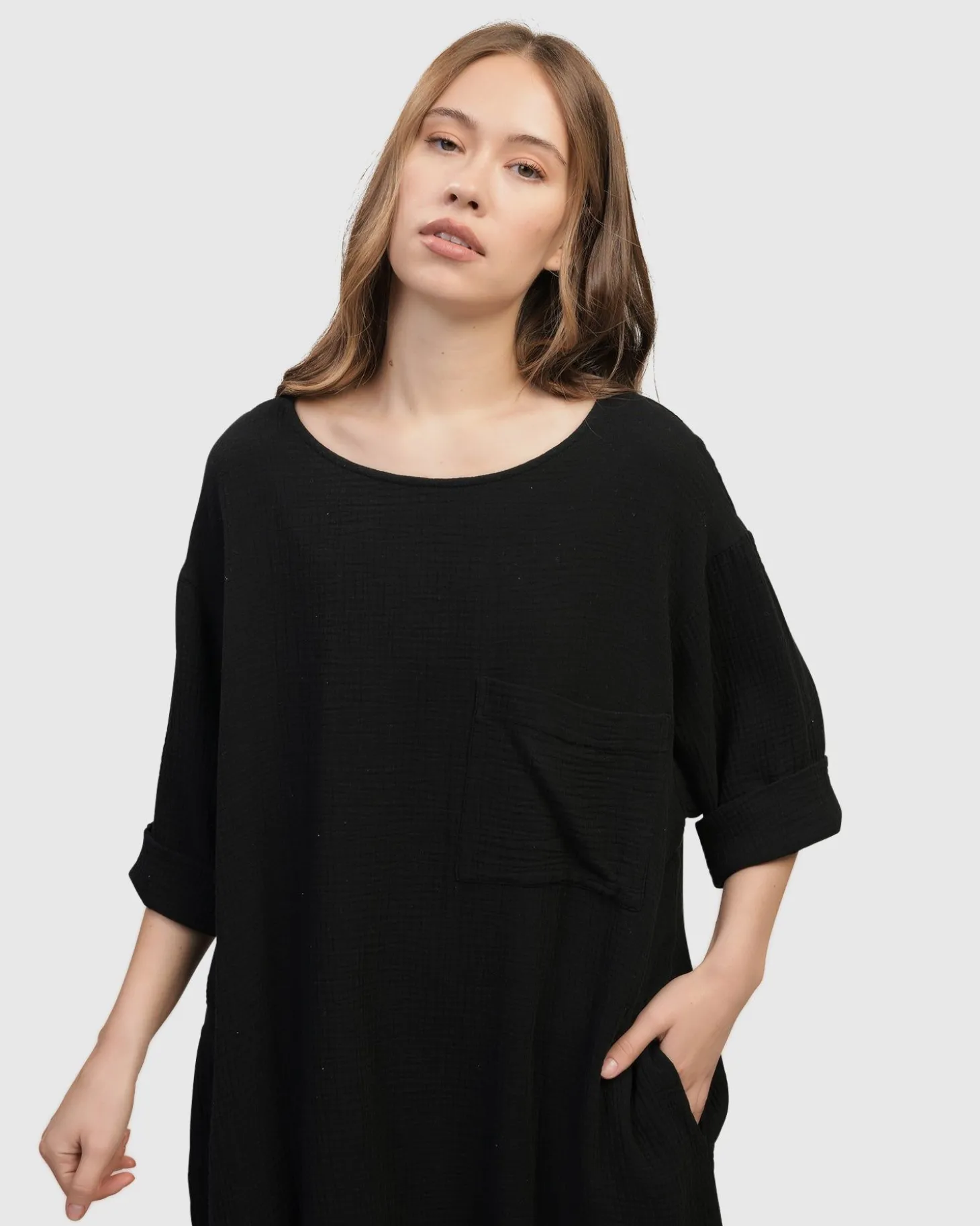 Oasis T-Shirt Dress, Black