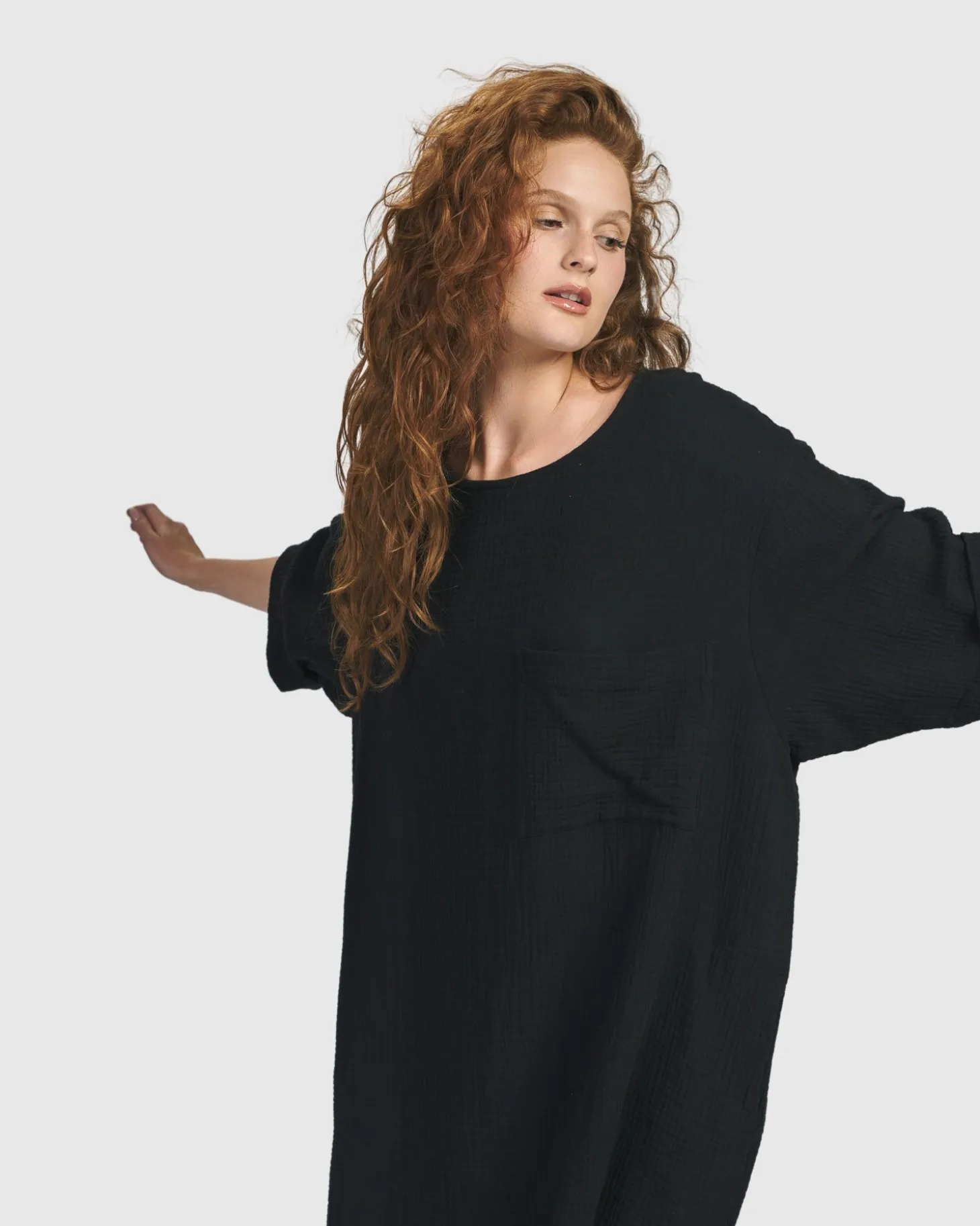 Oasis T-Shirt Dress, Black