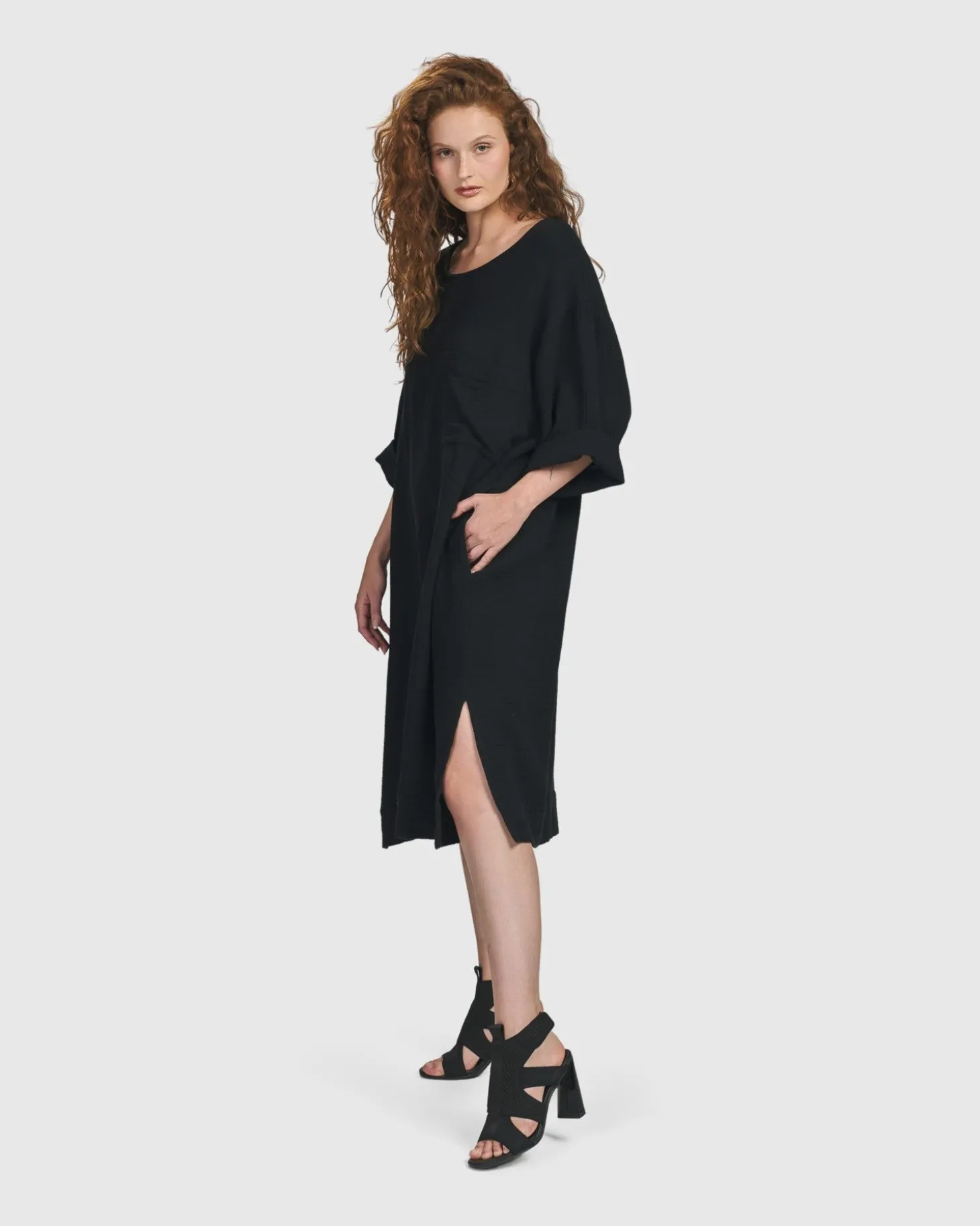 Oasis T-Shirt Dress, Black
