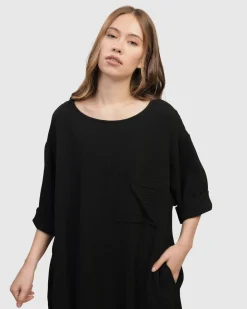 Oasis T-Shirt Dress, Black