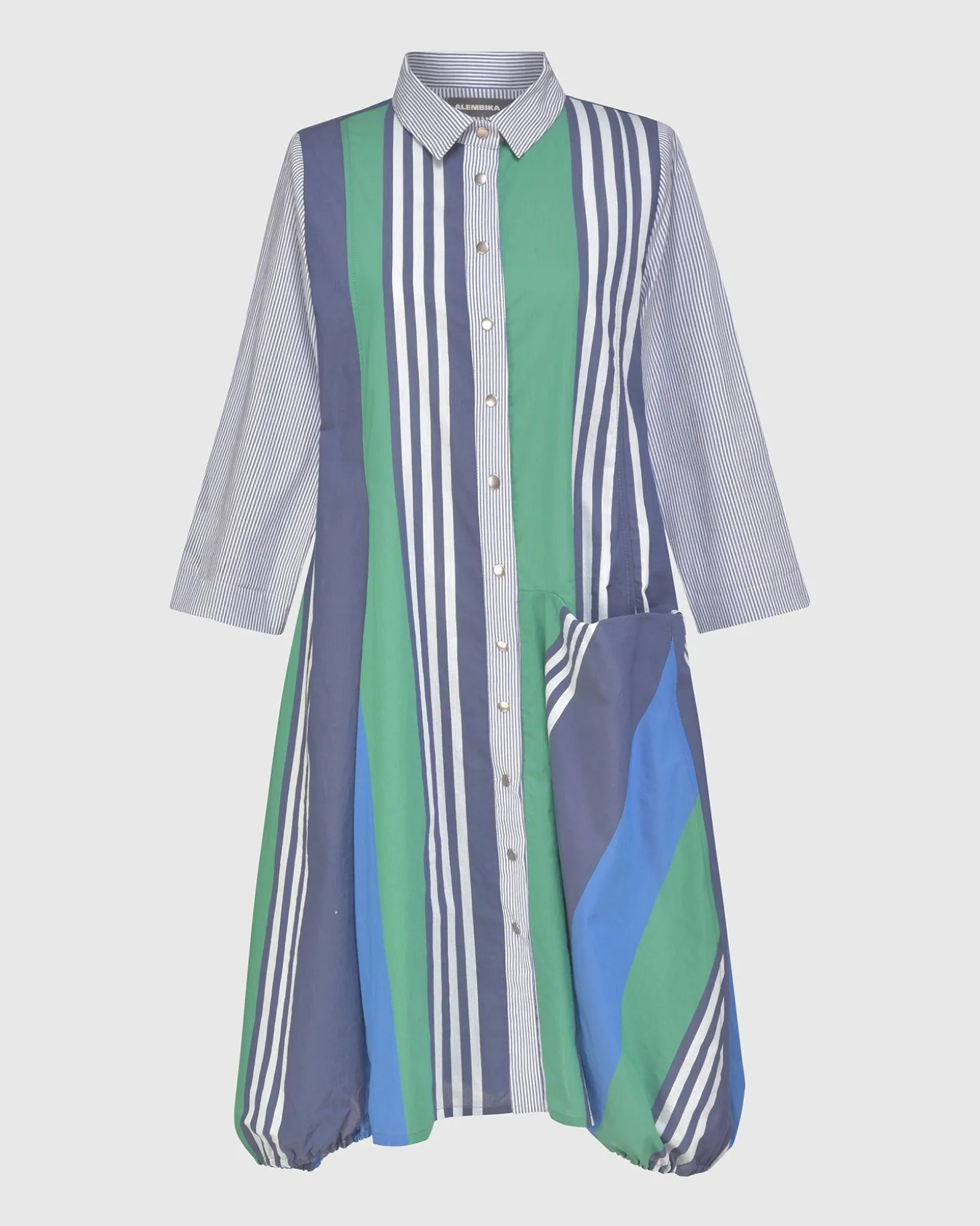 Ocean Stripe Wonderful Dress, Marine