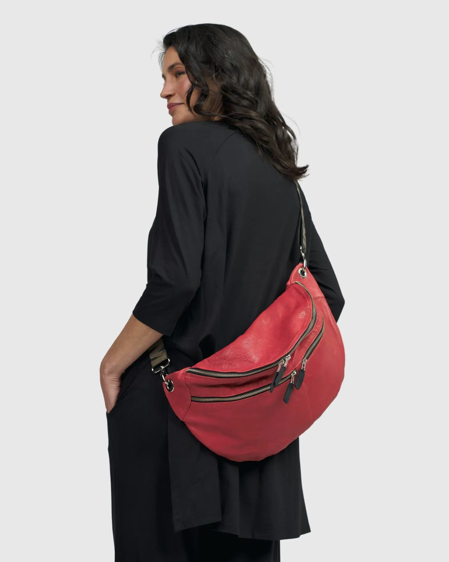 On-The-Go Large Sling Bag, Vermillion