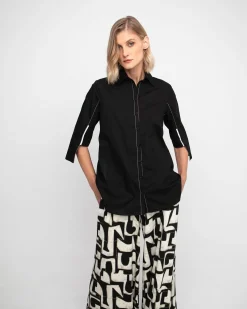 Ozai N Ku Acropolis Blouse, Black