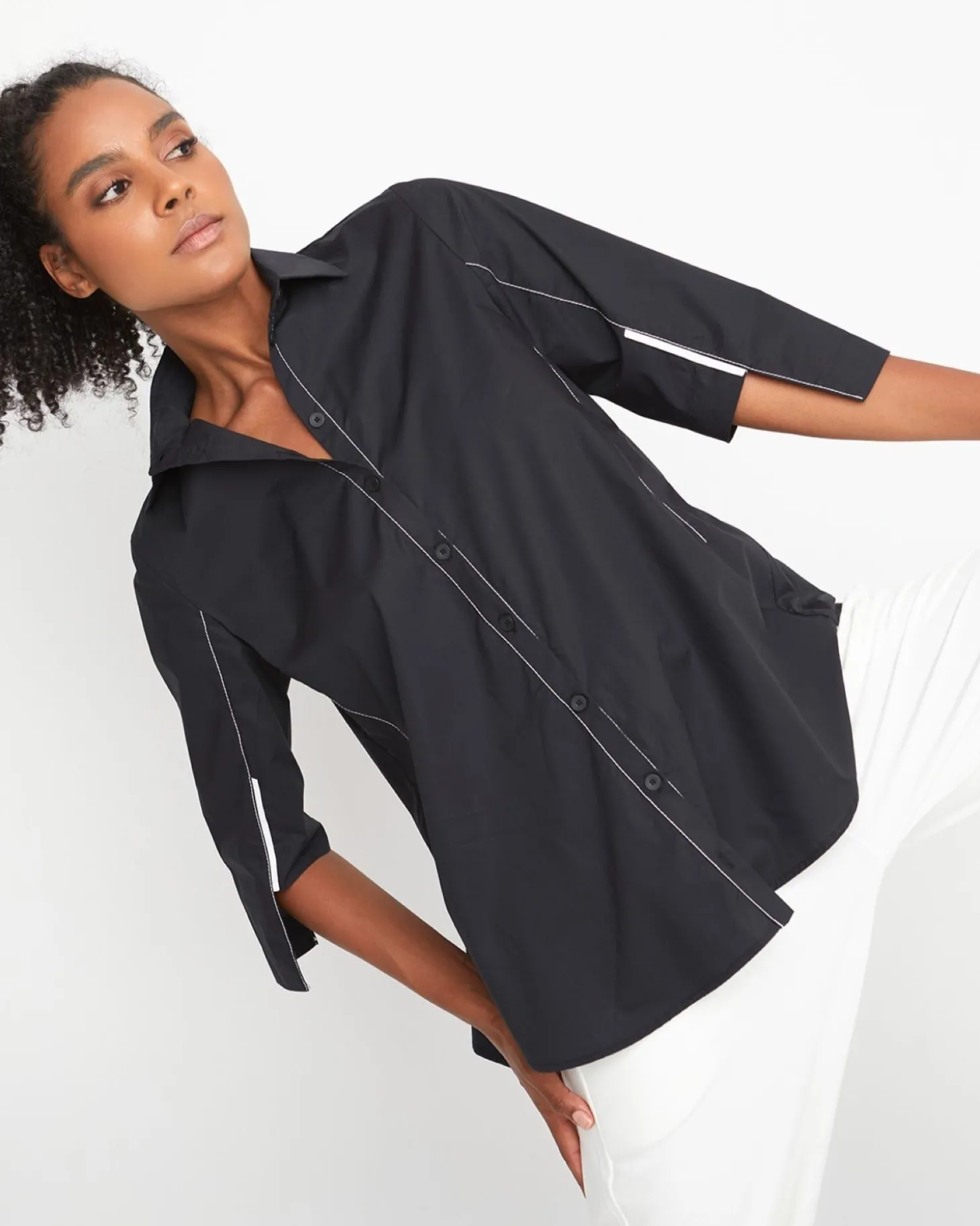 Ozai N Ku Acropolis Blouse, Black