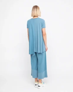 Ozai N Ku Asymmetrical Tunic Top, Azure