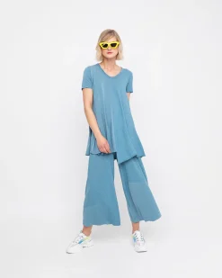 Ozai N Ku Asymmetrical Tunic Top, Azure
