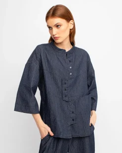 Ozai N Ku Bowie Textured Jacket, Denim