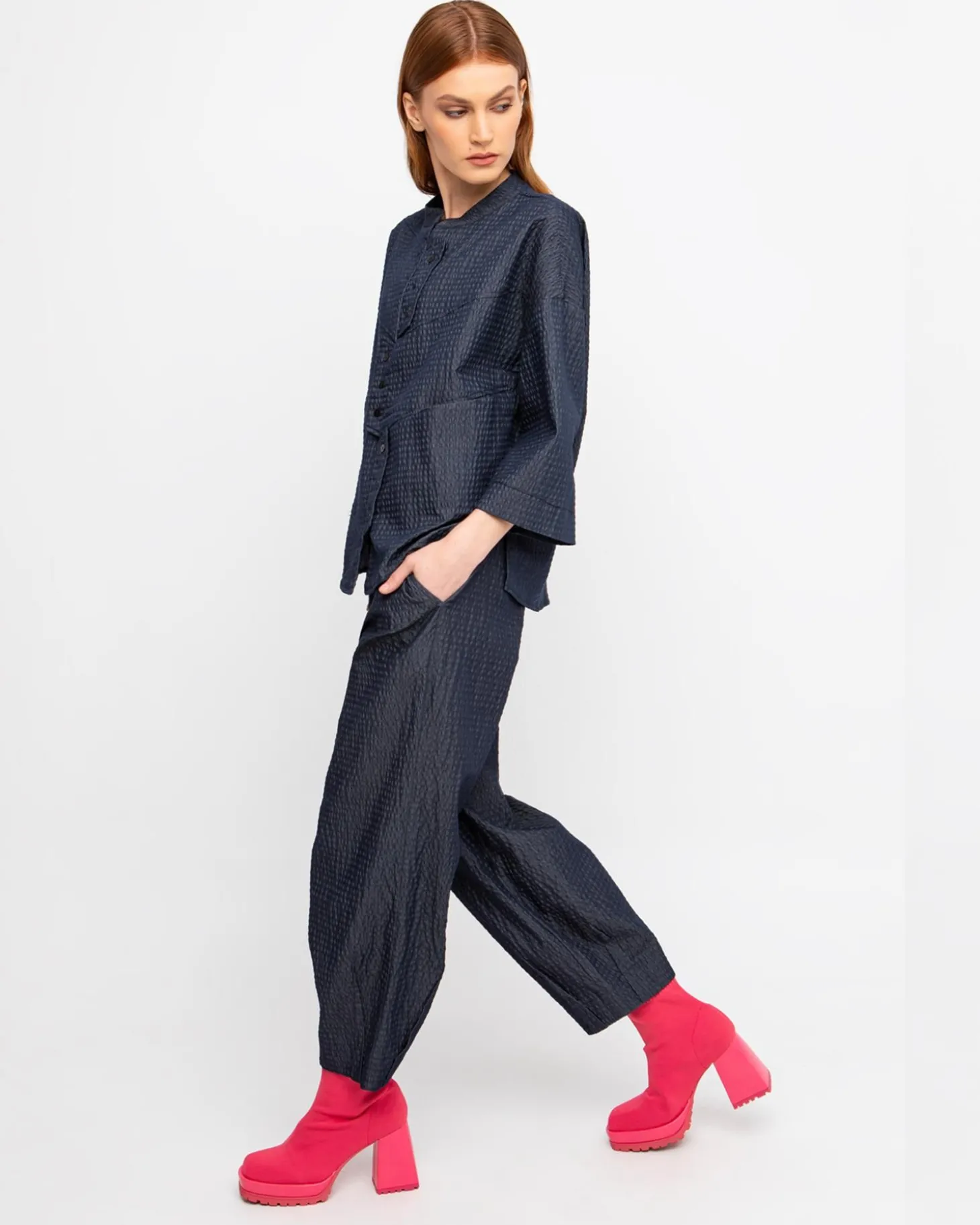 Ozai N Ku Bowie Textured Jacket, Denim