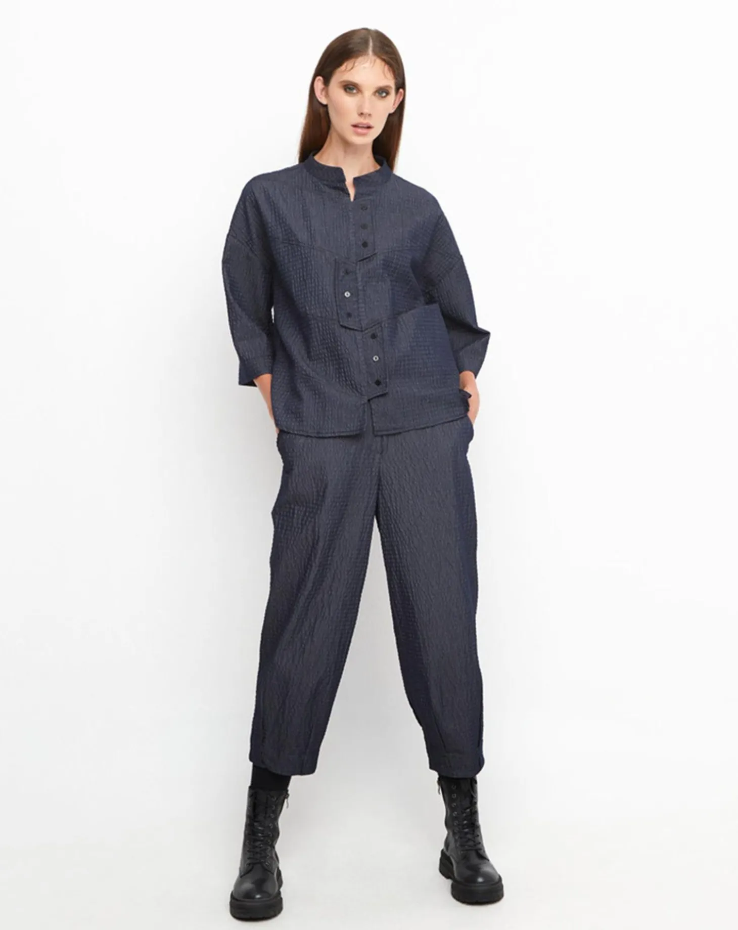 Ozai N Ku Bowie Textured Jacket, Denim