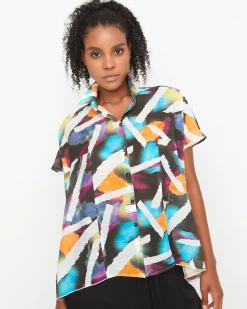 Ozai N Ku Colorpop Blouse, Fireworks