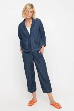 Ozai N Ku Crinkle Crop Trousers, Denim