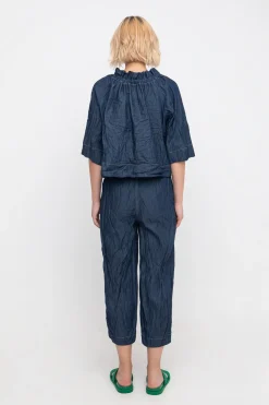 Ozai N Ku Crinkle Crop Trousers, Denim