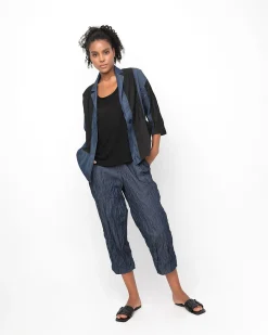 Ozai N Ku Crinkle Patch Shirt Jacket, Denim