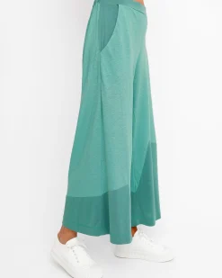 Ozai N Ku Cropped Wide Leg Pants, Green