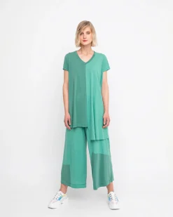 Ozai N Ku Cropped Wide Leg Pants, Green
