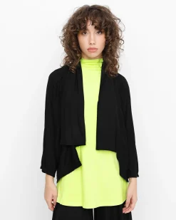 Ozai N Ku Drape Neck Cardigan, Black