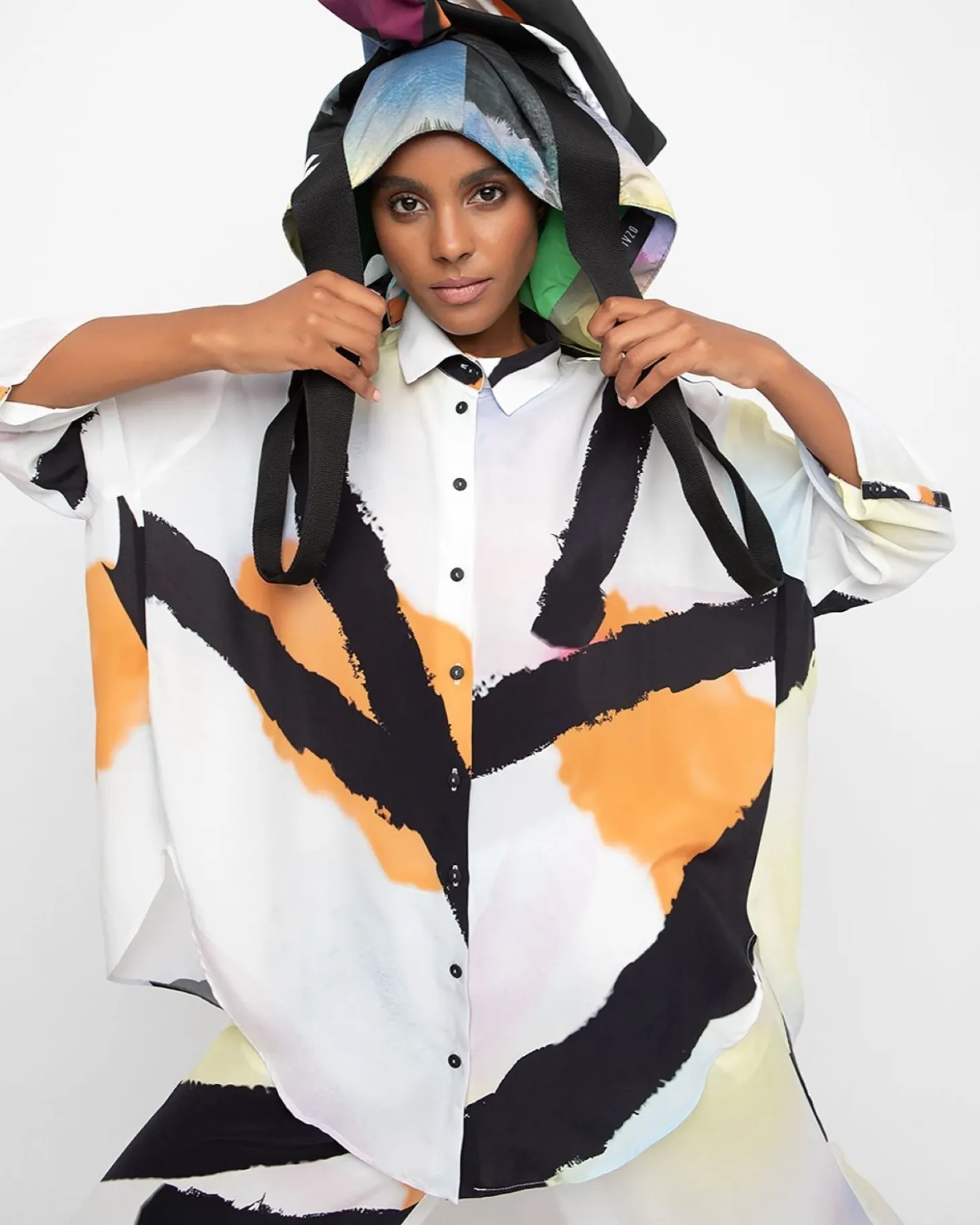 Ozai N Ku Duchamp Button Down Top, Mirage