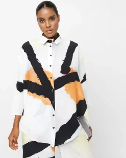 Ozai N Ku Duchamp Button Down Top, Mirage