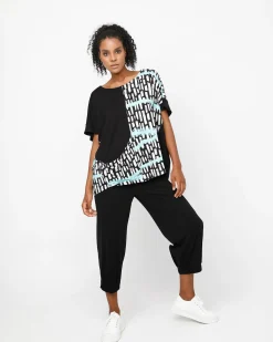 Ozai N Ku Fountain Boxy Tee, Jet Blue