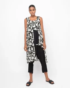Ozai N Ku Glyph Tunic Top, Puzzle
