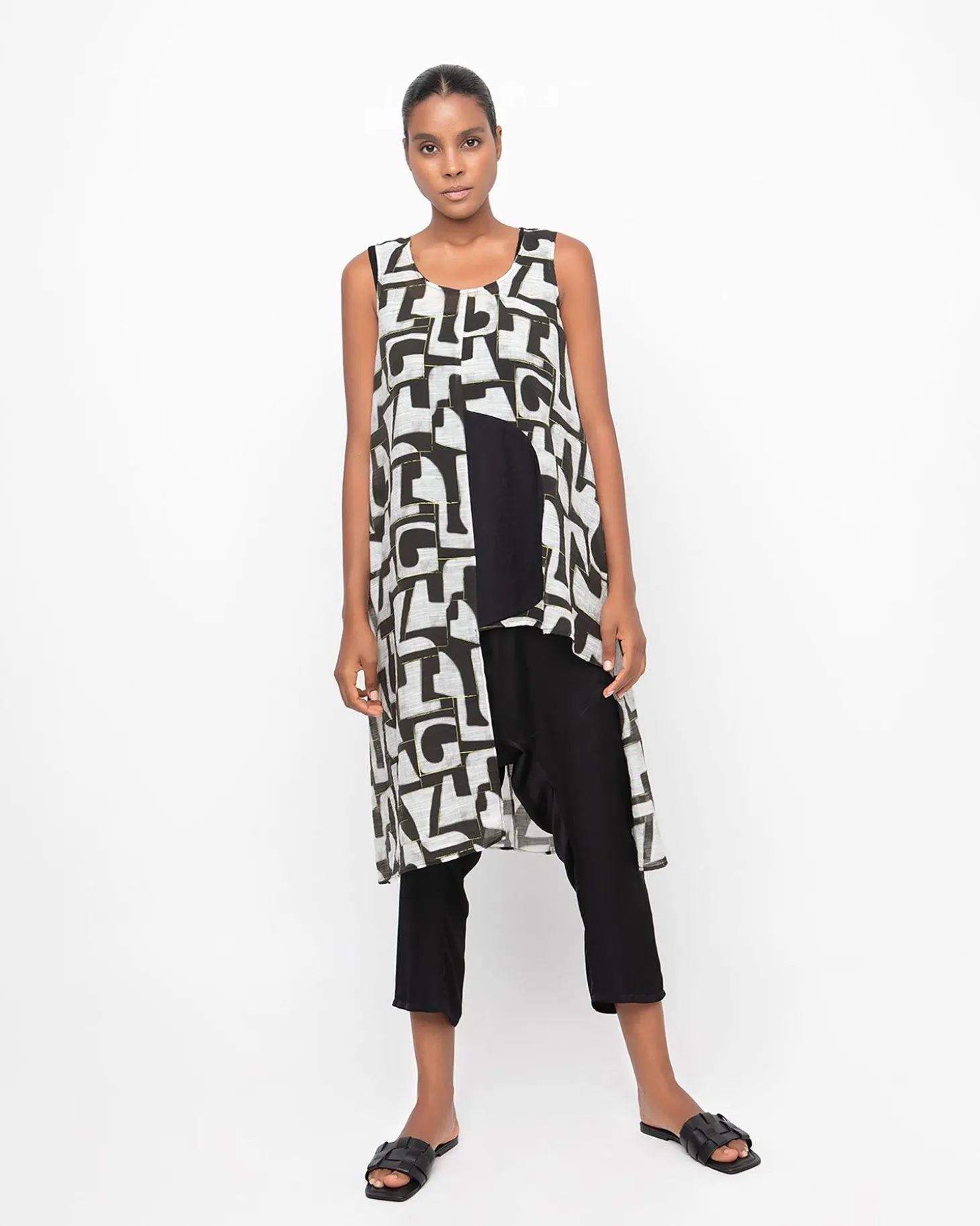 Ozai N Ku Glyph Tunic Top, Puzzle