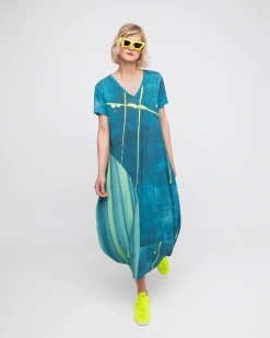 Ozai N Ku High Tide Midi Dress, Ocean
