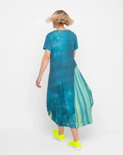Ozai N Ku High Tide Midi Dress, Ocean
