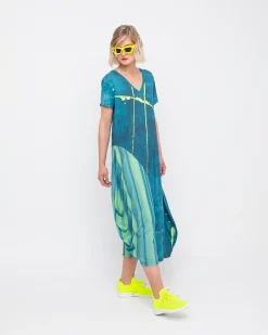 Ozai N Ku High Tide Midi Dress, Ocean